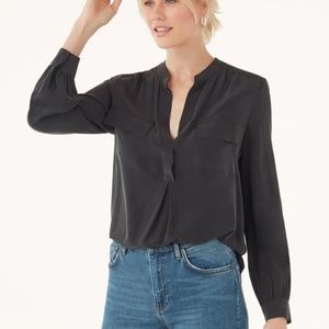 Splendid Silk Mix Media Henley